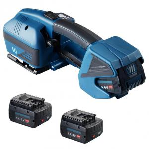 Ipari  pántológép – PP/PET pántszalaghoz, 600–3200 N feszítőerővel, 2×4000 mAh akkumulátorral