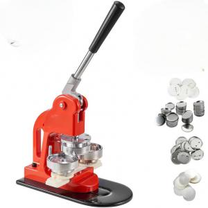 Kitűző készítő gép – Gombkészítő gép – 58 mm  jelvénylyukasztó és préskészlet, 500 db gombalkatrésszel, körkivágóval