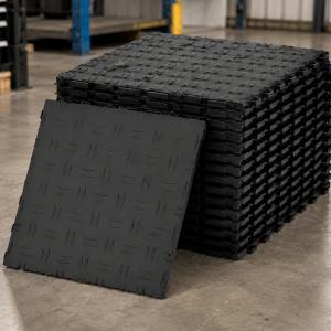 Moduláris garázspadló burkolólap készlet, 30,5 × 30,5 cm, fekete 25 db