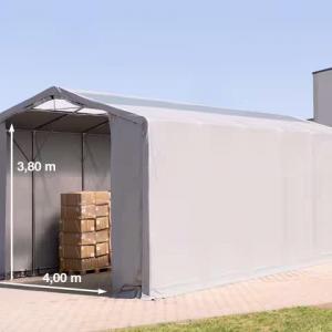 Outlander ponyva csarnok 6x12m  oldalmagasság 3,60 m cipzáras kapuval és tetőablakkal, ponyva PVC szürke