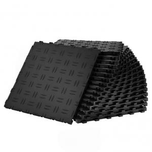 Padozat, padló  50 db – 30 x 30 x 1,35 cm, csúszásmentes, kétoldalas textúrájú, fekete (4,5 m²)
