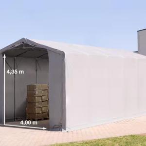 Ponyva csarnok raktársátor 6x12m oldalmagasság 4,00m ponyva PVC   szürke (72m2)