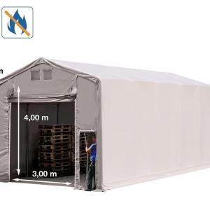 Ponyva csarnok  raktársátor,ipari sátor 5x10m  oldalmagasság 4,00m emelőkapuval  ponyva lángálló PRIMEtex-ponyva  (50m2 szürke)