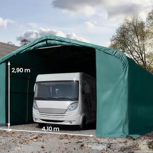 Ponyvagarázs, mobilgarázs 6x12m lángálló PRIMEtex-ponyva, zöld