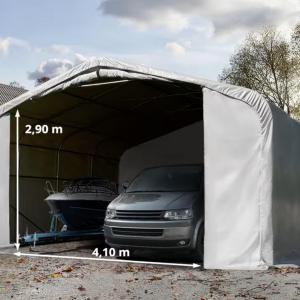 Ponyvagarázs mobilgarázs autógarázs 6x6m, PVC ponyva szürke