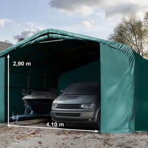 Ponyvagarázs mobilgarázs autógarázs 6x6m, PVC ponyva zöld