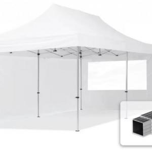 Pop-up Alumínium összecsukható pavilon rendezvénysátor 3x6m ponyva PVC 2db oldalfallal