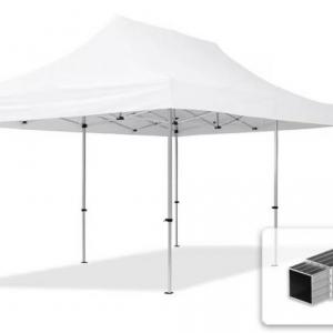 Pop-up Alumínium összecsukható pavilon rendezvénysátor 3x6m ponyva PVC fehér