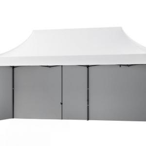 Pop-up összecsukható pavilon rendezvénysátor 3x6m fehér lábsúllyal, hordozótáskával