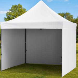 Pop-up  pavilon összecsukható rendezvénysátor  3x3 m 4db oldalfallal  tartozék hordozótáska és homokzsák fehér