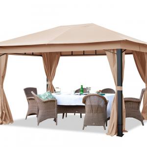 Premium kerti pavilon pergola rendezvénysátor fedett kerti sütögető 3x4m