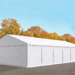 Premium Raktársátor tároló sátor 6x12 m ponyva  PVC  padlókerettel erősített szerkezettel fehér