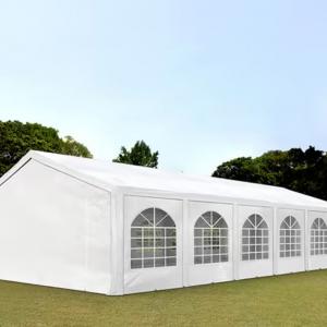 Premium rendezvénysátor és parti sátor 5 × 12 m – 60 m², fehér, 100%-ban vízálló PE ponyvával, stabil horganyzott acélvázzal