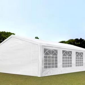 Premium rendezvénysátor és parti sátor 5 × 8 m – 40 m², fehér, vízálló  PE ponyvával,horganyzott acélvázzal