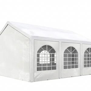 Premium rendezvénysátor partisátor  3x6m, ponyva PE fehér  (18m2)