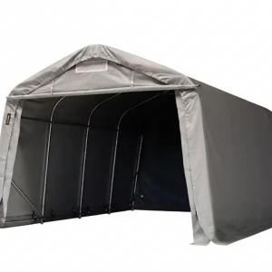 Professional Ponyvagarázs mobilgarázs autógarázs 3,3x4,8m, PVC ponyva, szürke statikai csomaggal