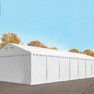 Professzionáis  raktársátor, tároló sátor 6x22 m ponyva lángálló PVC fehér  erősített szerkezettel padlókerettel +2,6 m oldalmagasság