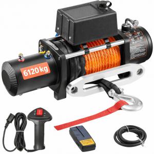 Professzionális 12 V-os elektromos csörlő – 6120 kg névleges vonóerővel