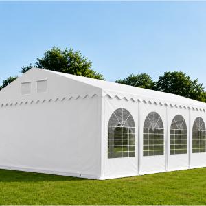 Professzionális extra erős, lángálló rendezvény- és fesztiválsátor 7 × 12 m, 84 m², PVC ponyvával, 2,60 m oldalmagassággal, megerősített horganyzott acélszerkezettel és padlókerettel – fehér