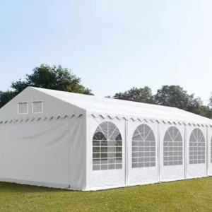 Professzionális extra erős rendezvénysátor 6 × 10 m, 60 m², fehér PVC ponyvával, 2,6 m oldalmagassággal, Ø 50 mm-es erősített horganyzott acélvázzal és padlókerettel