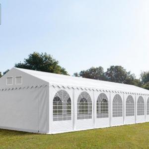 Professzionális extra erős rendezvénysátor 6x22 m ponyva lángálló  PVC oldalmagasság + 2,6m, erősített szerkezettel fehér