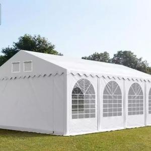Professzionális extra erős rendezvénysátor 6x8 m, ponyva lángálló PVC  fehér oldalmagasság + 2,6m