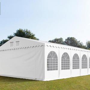 Professzionális extra erős rendezvénysátor 7x10 m, ponyva lángálló PVC oldalmagasság+ 2,6m erősített szerkezettel fehér