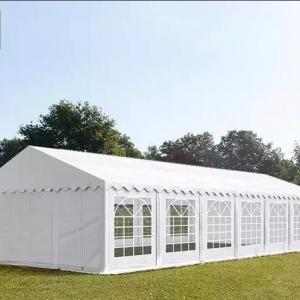 Professzionális lángálló rendezvénysátor 6x14m, ponyva PVC fehér