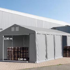 Professzionális raktársátor 5x10 m oldalmagasság 3,00m ponyva PVC szürke