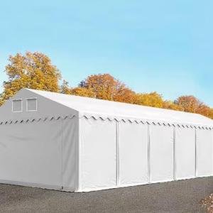 Professzionális raktársátor, ipari tároló sátor 6x12m ponyva PVC oldalmagasság +2,6 m padlókerettel