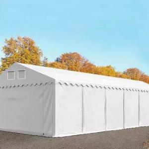 Professzionális  raktársátor, tároló sátor 5x12 m ponyva lángálló  PVC padlókerettel fehér+ 2,6 m oldalmagasság