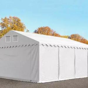Professzionális raktársátor, tároló sátor 5x8 m ponyva PVC oldalfalmagasság + 2,6 m erősített szerkezettel padlókerettel