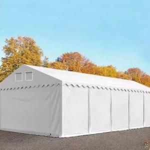 Professzionális  raktársátor, tároló sátor 6x10m ponyva lángálló PVC oldalmagasság  +2,6 m erősített szerkezettel fehér