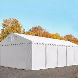 Professzionális  raktársátor, tároló sátor 6x10m ponyva PVC oldalmagasság 2,6 m + padlókerettel, erősített szerkezettel fehér