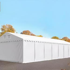Professzionális raktársátor, tároló sátor 6x18m ponyva tűzállóPVC 1400 fehér + 2,6 m erősített szerkezettel