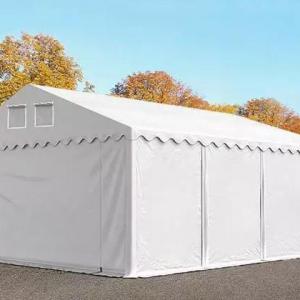 Professzionális raktársátor, tároló sátor 6x8m ponyva PVC oldalmagasság +2,6 m erősített szerkezettel padlókerettel