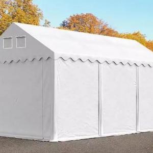 Professzionális raktársátor, tároló sátor, ipari sátor  4x6m ponyva PVC oldalmagasság +2,6m erősített szerkezettel, padlókerettel