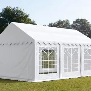 Professzionális rendezvénysátor 3 × 6 m, 18 m², erős PVC ponyvával, teljesen horganyzott acélvázzal, 100% vízálló