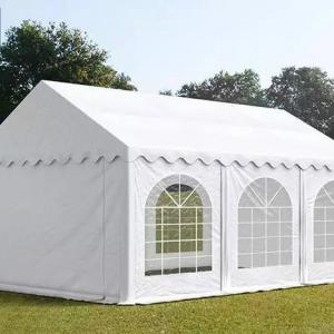 Professzionális rendezvénysátor 4x6 m, ponyva lángálló PVC erősített szerkezettel fehér