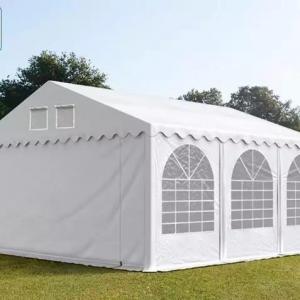 Professzionális rendezvénysátor 5x6m, ponyva lángálló PVC oldalmagasság  + 2,6m erősített szerkezettel fehér