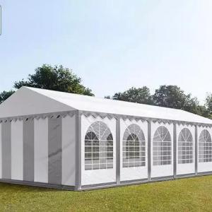 Professzionális rendezvénysátor 6x12 m, ponyva lángálló PVC  szürke, erősített szerkezettel