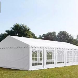 Professzionális rendezvénysátor 6x12 m ponyva  tűzálló PVC fehér (72m2)