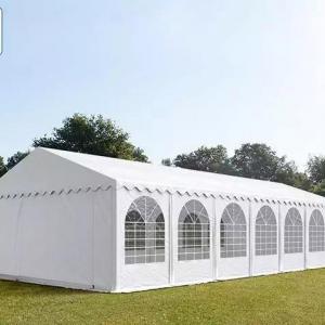 Professzionális rendezvénysátor  6x14m  ponyva lángálló  PVC fehér erősített szerkezettel