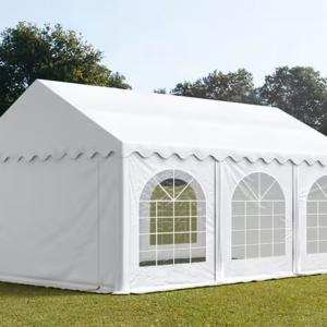 Professzionális rendezvénysátor, partisátor 3 × 6 m, 18 m², PVC ponyvával, megerősített horganyzott acélszerkezettel, stabil padlókerettel és megerősített tetőszerkezettel