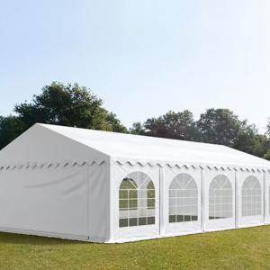 Professzionális rendezvénysátor, partisátor 5 × 10 m, 50 m²,  PVC ponyvával, megerősített horganyzott acélszerkezettel, stabil padlókerettel és megerősített tetőszerkezettel
