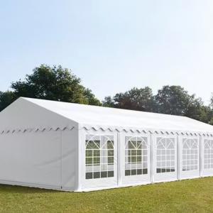 Professzionális rendezvénysátor, partisátor 5 × 12 m, 60 m², extra erős fehér PVC ponyvával, teljesen horganyzott acélszerkezettel