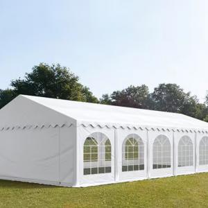 Professzionális rendezvénysátor, partisátor 5 × 12 m, 60 m², fehér PVC ponyvával, megerősített horganyzott acélszerkezettel, stabil padlókerettel és megerősített tetőszerkezettel