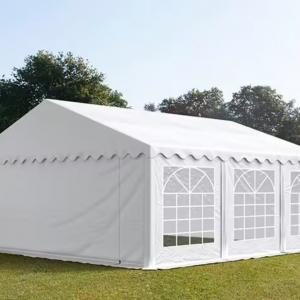 Professzionális rendezvénysátor, partisátor 5 × 6 m, 30 m², extra erős PVC ponyvával, horganyzott acélszerkezettel