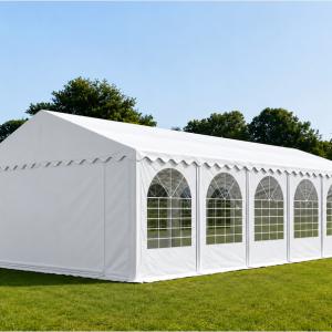 Professzionális rendezvénysátor, partisátor 6 × 12 m, 72 m², lángálló PVC ponyvával, extra erős horganyzott acélszerkezettel, megerősített tetőszerkezettel és stabil padlókerettel