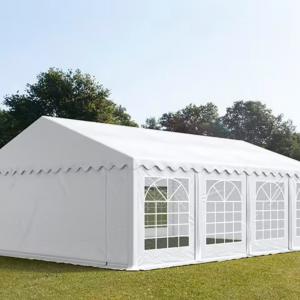 Professzionális rendezvénysátor, partisátor 6 × 8 m, 48 m², extra erős PVC ponyvával, teljesen horganyzott acélvázzal, 100% vízálló, fehér